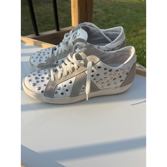 Bohemian  Women's Lace-Up Sneakers White With Studs Size EU37 - Picture 15 of 16